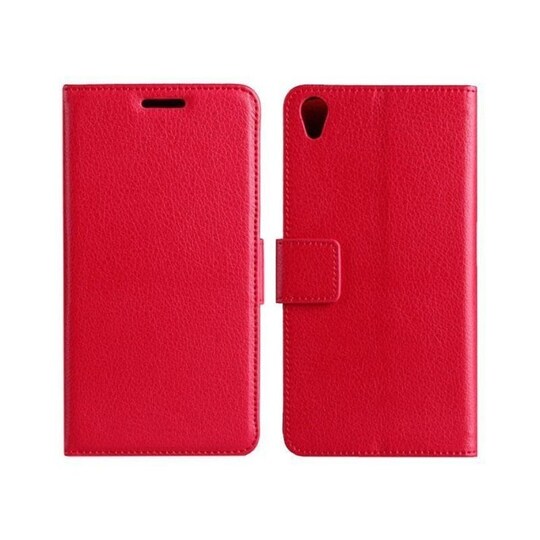 Lompakkokotelo 2-kortti Sony Xperia M4 Aqua (E2303)  - punainen