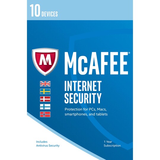 McAfee Internet Security 2017 (10 laitetta)