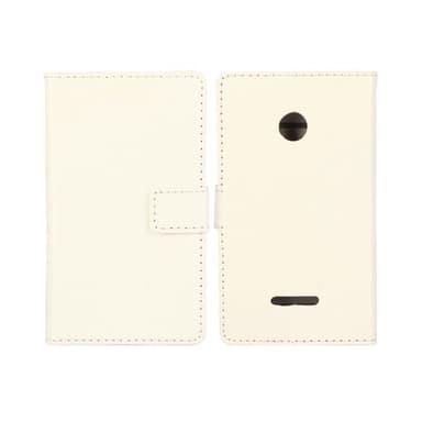 Lompakkokotelo 2-kortti Microsoft Lumia 435 (RM-1070)  - valkoinen