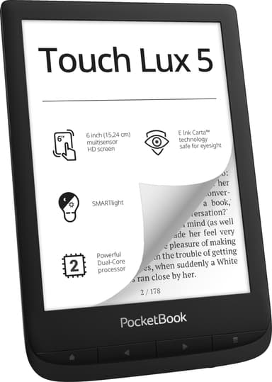 PocketBook Touch Lux 5 e-kirjan lukulaite (musta)