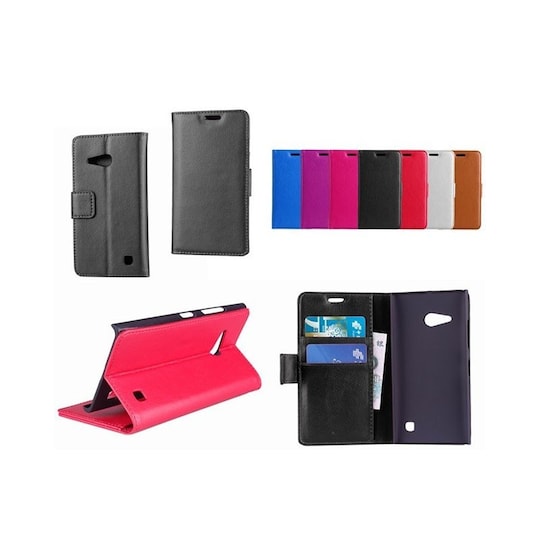 Lompakkokotelo 2-kortti Nokia Lumia 730/735 (RM-1040)  - pinkki