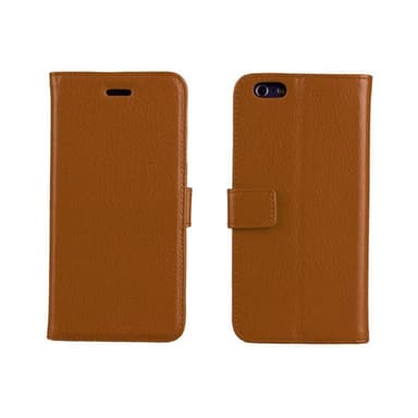 Lompakkokotelo 2-kortti Apple iPhone 6 Plus / 6S Plus  - ruskea