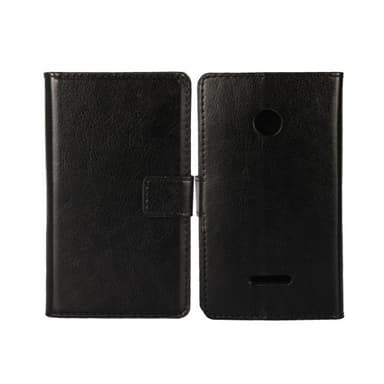 Lompakkokotelo 2-kortti Microsoft Lumia 435 (RM-1070)  - musta