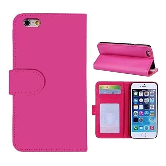 Lompakkokotelo Foto Apple iPhone 6, 6S  - Tumma vaaleanpunainen