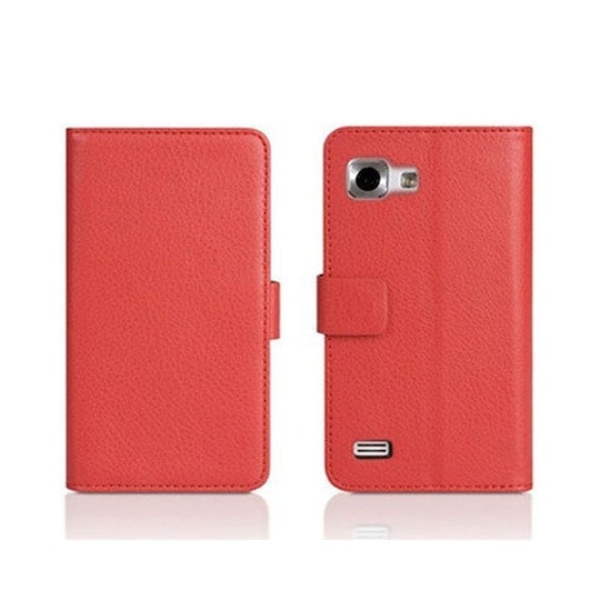 Lompakkokotelo 2-kortti LG Optimus 4X HD (P880)  - punainen