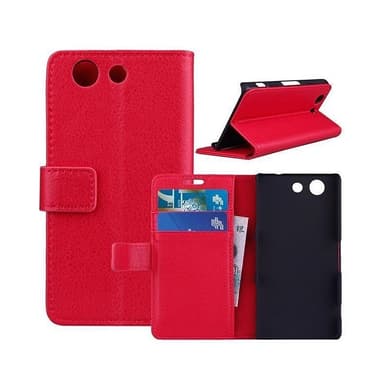 Lompakkokotelo 2-kortti Sony Xperia Z3 Compact (D5803)  - punainen