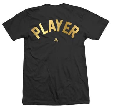 PlayStation t-paita - kultainen logo (M)
