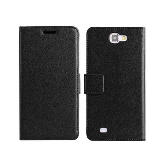 Lompakkokotelo 2-kortti Samsung Galaxy Note 2 ( GT -N7100)  - musta