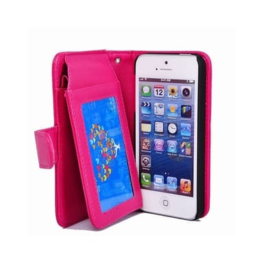 Multi lompakkokotelo 7-kortti Apple iPhone 5, 5S, 5SE  - pinkki