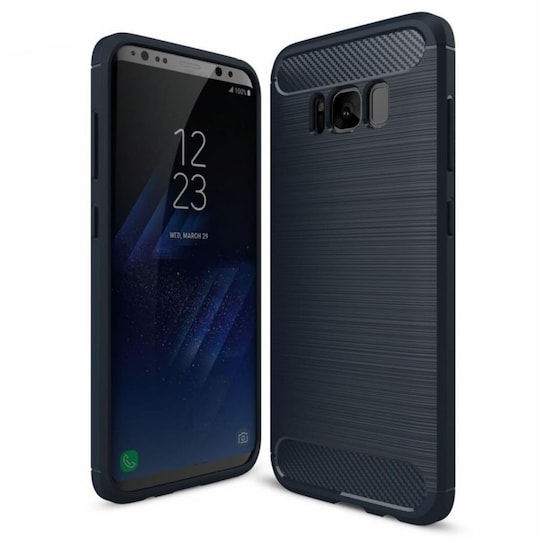 Harjattu TPU kuori Samsung Galaxy S8 Plus (SM-G955F)  - sininen