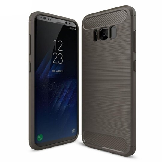 Harjattu TPU kuori Samsung Galaxy S8 Plus (SM-G955F)  - harmaa