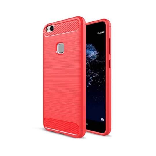 Harjattu TPU kuori Huawei P10 Lite (WAS-LX1)  - punainen