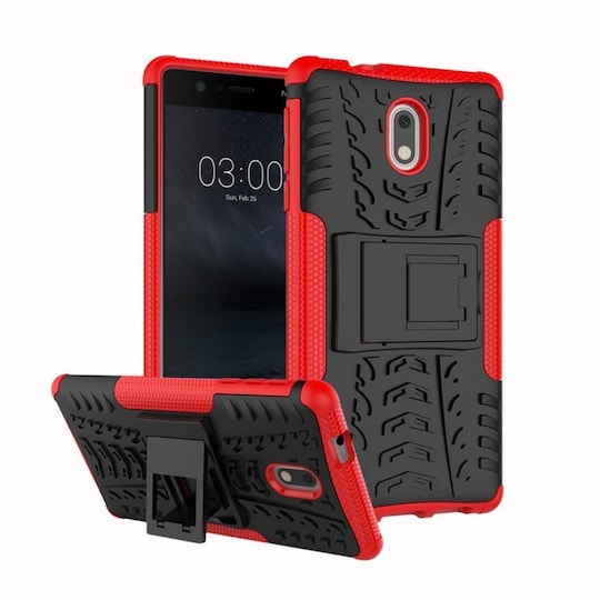 Iskunkestävä Suojakuori Nokia 3 (TA-1032)  - punainen