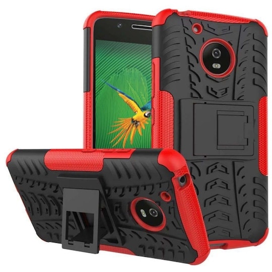 Iskunkestävä Suojakuori Motorola Moto G5 (XT1670)  - punainen