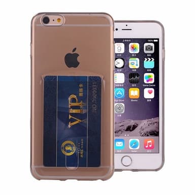Silikonikuori kortilla Apple iPhone 6 / 6S Plus  - harmaa
