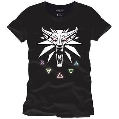 T-paita Signs of the Witcher musta(XL)