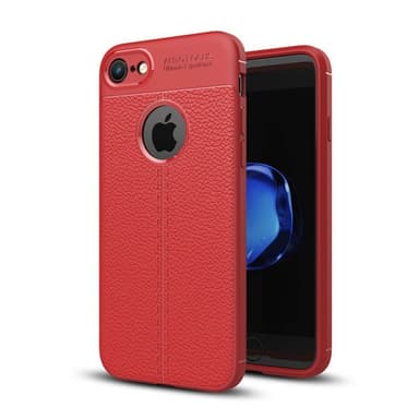 Nahkakuvioitu TPU kuori Apple iPhone 7  - punainen