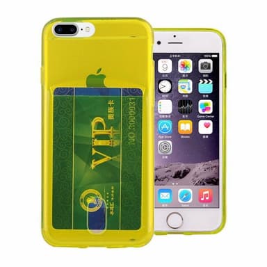 Silikonikuori kortilla Apple iPhone 7 Plus / 8 Plus  - keltainen