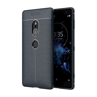 Nahkakuvioitu TPU kuori Sony Xperia XZ2 (H8266)  - sininen