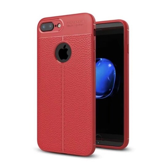 Nahkakuvioitu TPU kuori Apple iPhone 6+/6S+  - punainen