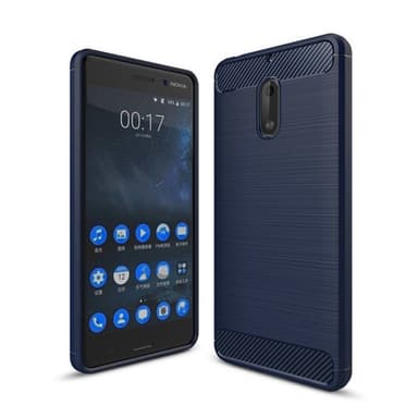 Harjattu TPU kuori Nokia 6 (TA-1021)  - sininen