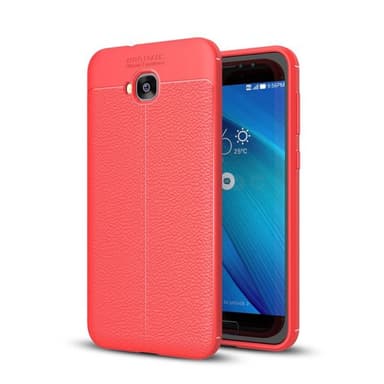 Nahkakuvioitu TPU kuori Asus Zenfone 4 Selfie Pro (ZD552KL)  - punaine