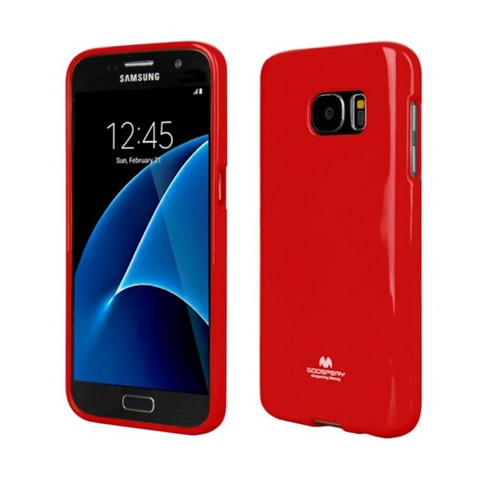 Mercury Jelly kotelo Samsung Galaxy S7 (SM-G930F)  - punainen