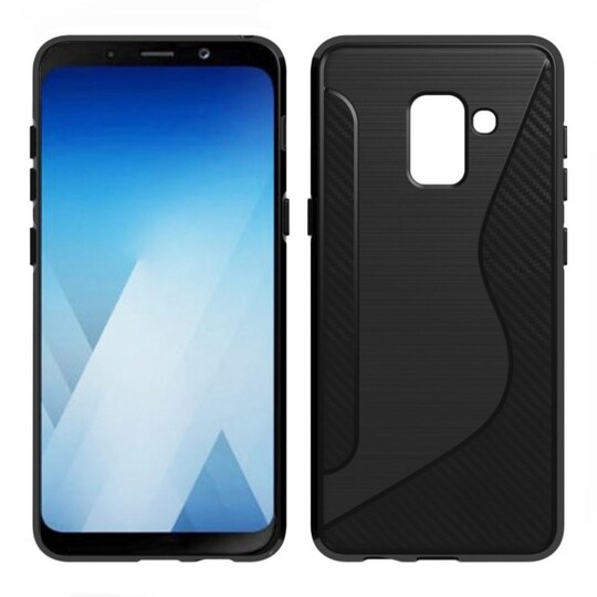 S Line Suojakuori Samsung Galaxy A8 Plus 2018 (SM-A730F)  - musta