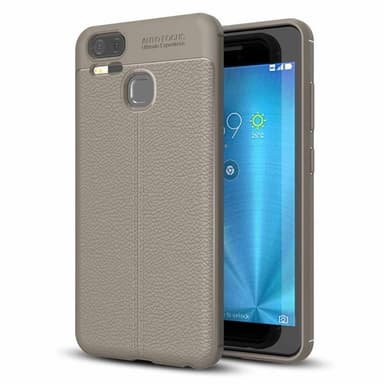 Nahkakuvioitu TPU kuori Asus Zenfone Zoom S (ZE553KL)  - harmaa