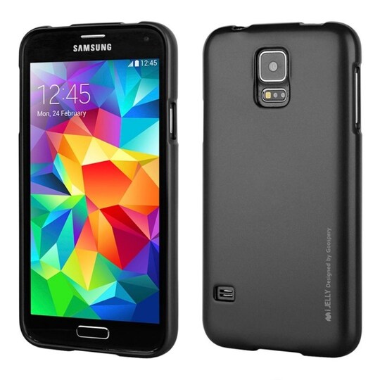 Mercury i Jelly Metal kotelo Samsung Galaxy S5 (SM-G900F)  - musta