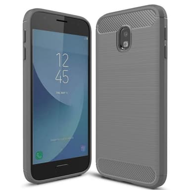 Harjattu TPU kuori Samsung Galaxy J3 2017 (SM-J330F)  - harmaa