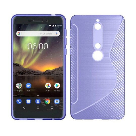 S Line Suojakuori Nokia 6.1 2018 (TA-1043)  - violetti
