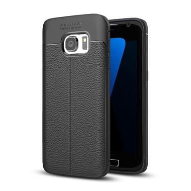 Nahkakuvioitu TPU kuori Samsung Galaxy S7 (SM-G930F)  - musta