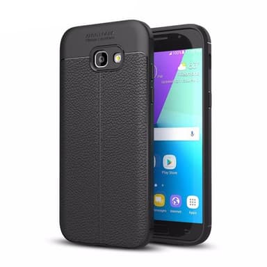 Nahkakuvioitu TPU kuori Samsung Galaxy A7 2017 (SM-A720F) - musta