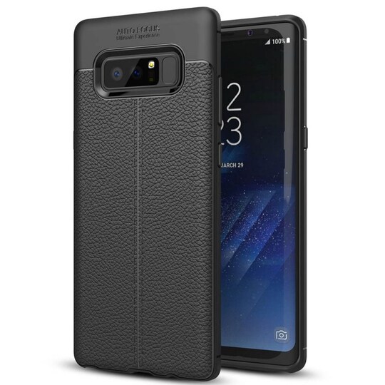 Nahkakuvioitu TPU kuori Samsung Galaxy Note 8 (SM-N950F)  - musta