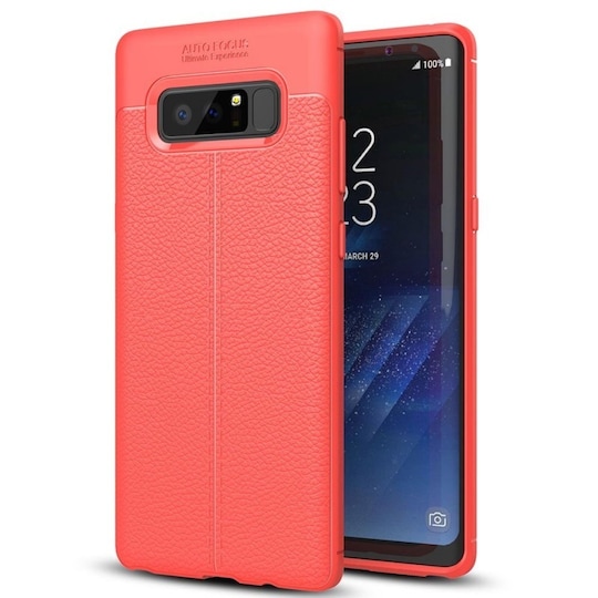 Nahkakuvioitu TPU kuori Samsung Galaxy Note 8 (SM-N950F)  - punainen
