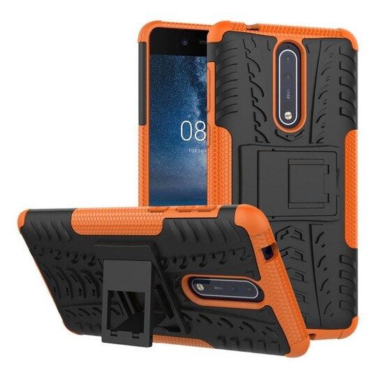 Iskunkestävä Suojakuori Nokia 8 (TA-1004)  - oranssi