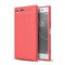 Nahkakuvioitu TPU kuori Sony Xperia XZ Premium (G8141)  - punainen