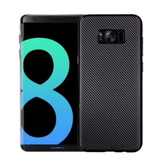 Carbon kuori Samsung Galaxy S8 Plus (SM-G955F)  - musta