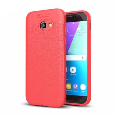 Nahkakuvioitu TPU kuori Samsung Galaxy A3 2017 (SM-A320F)  - punainen