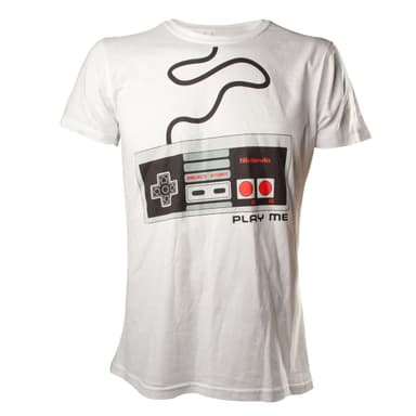 Nintendo t-paita - NES peliohjain (valkoinen) (XL)