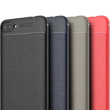 Nahkakuvioitu TPU kuori Asus Zenfone 4 Max (ZC554KL)  - punainen