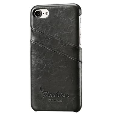 Retrokuori korttipaikoilla Apple iPhone 7, 8  - Tummanharmaa