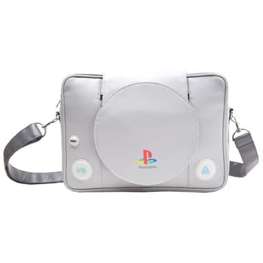 PlayStation konsolin mallinen olkalaukku (harmaa)