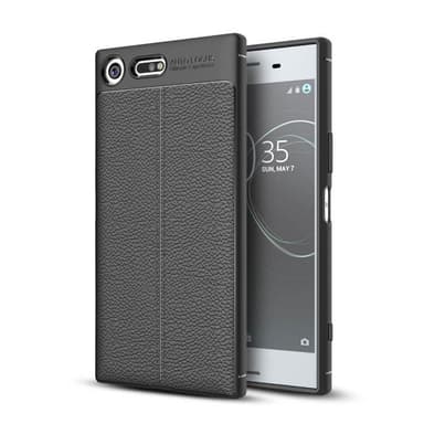 Nahkakuvioitu TPU kuori Sony Xperia XZ Premium (G8141)  - musta