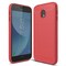 Harjattu TPU kuori Samsung Galaxy J5 2017 (SM-J530F)  - punainen