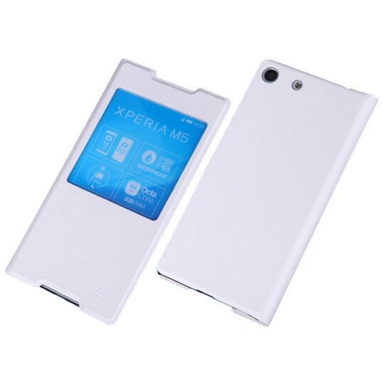 Flip lompakkokotelo Sony Xperia M5 (E5663)  - valkoinen