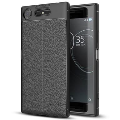 Nahkakuvioitu TPU kuori Sony Xperia XZ1 (G8341)  - musta