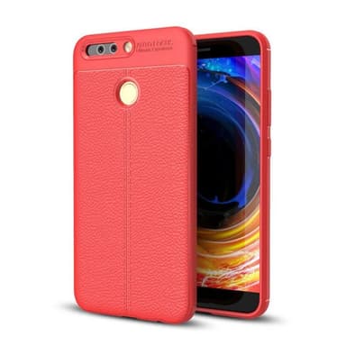 Nahkakuvioitu TPU kuori Huawei Honor 8 Pro (DUK-L09)  - punainen