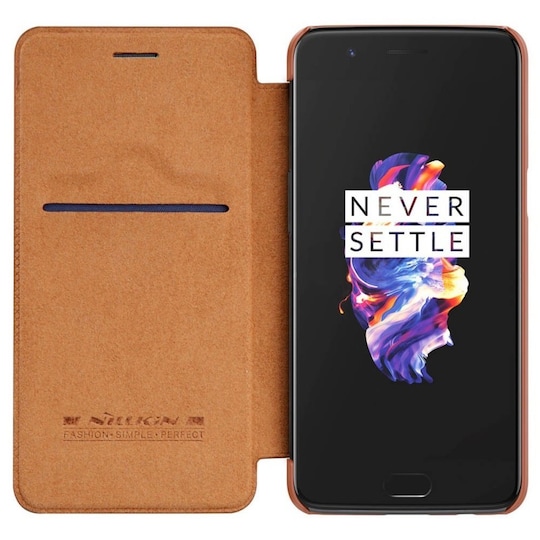 Nillkin Qin FlipCover OnePlus 5 (A5000)  - ruskea